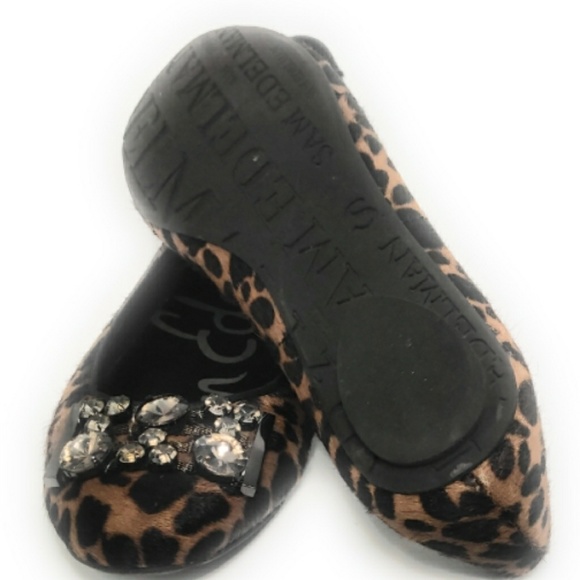 Sam Eldelman Caper jewel Leopard fur print loafers - Picture 2 of 8